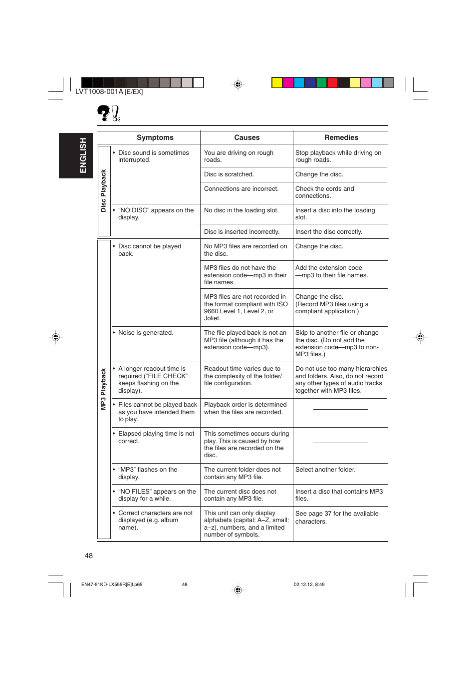 English | JVC KD-LX555R User Manual | Page 48 / 58