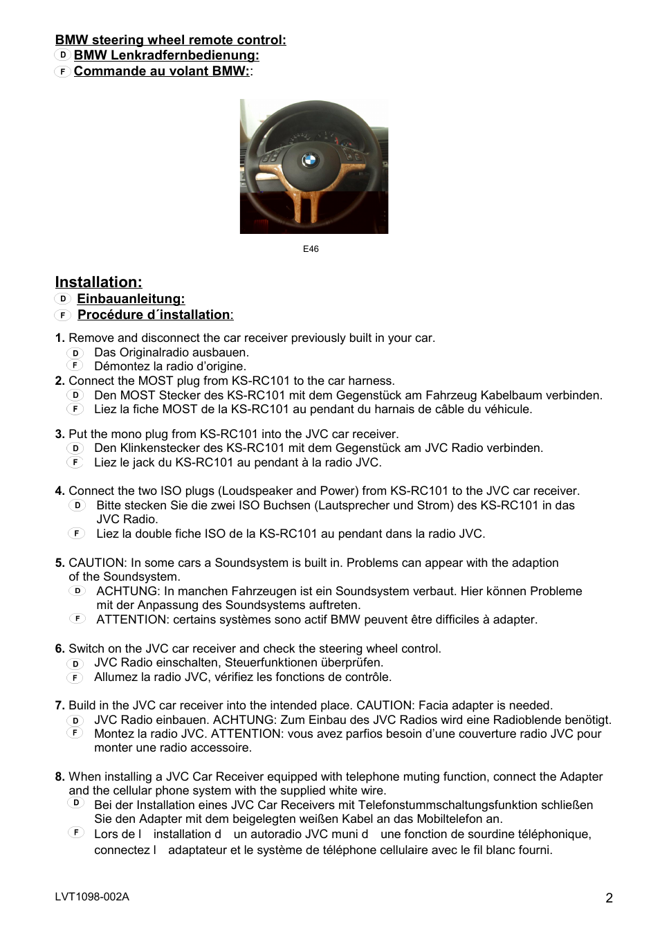 Installation | JVC KS-RC101 User Manual | Page 2 / 4