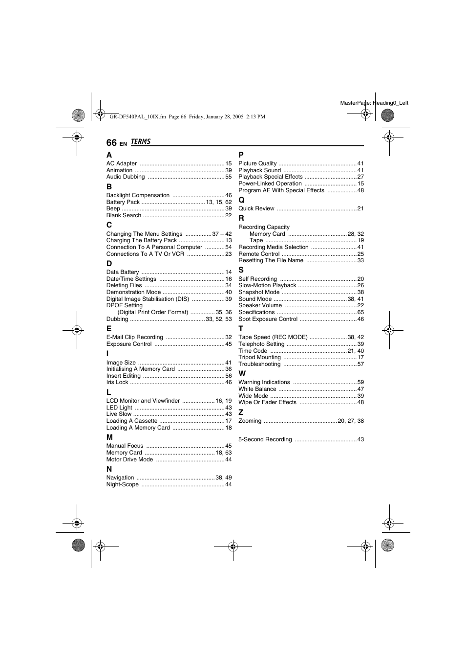 Terms | JVC GR-DF540 User Manual | Page 66 / 68