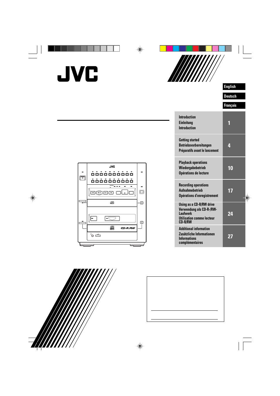 JVC XR-D400SL User Manual | 36 pages