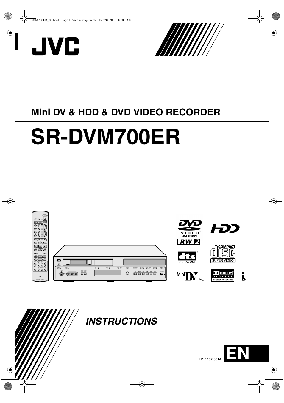 JVC SR-DVM700ER User Manual | 84 pages