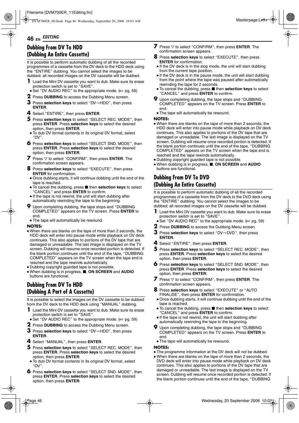 JVC SR-DVM700ER User Manual | Page 46 / 84