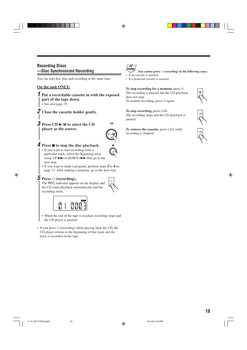 JVC CA-UXH100 User Manual | Page 21 / 80