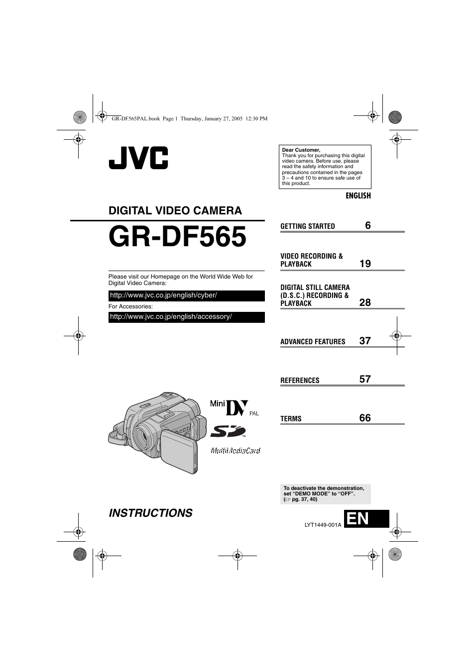 JVC GR-DF565 User Manual | 68 pages