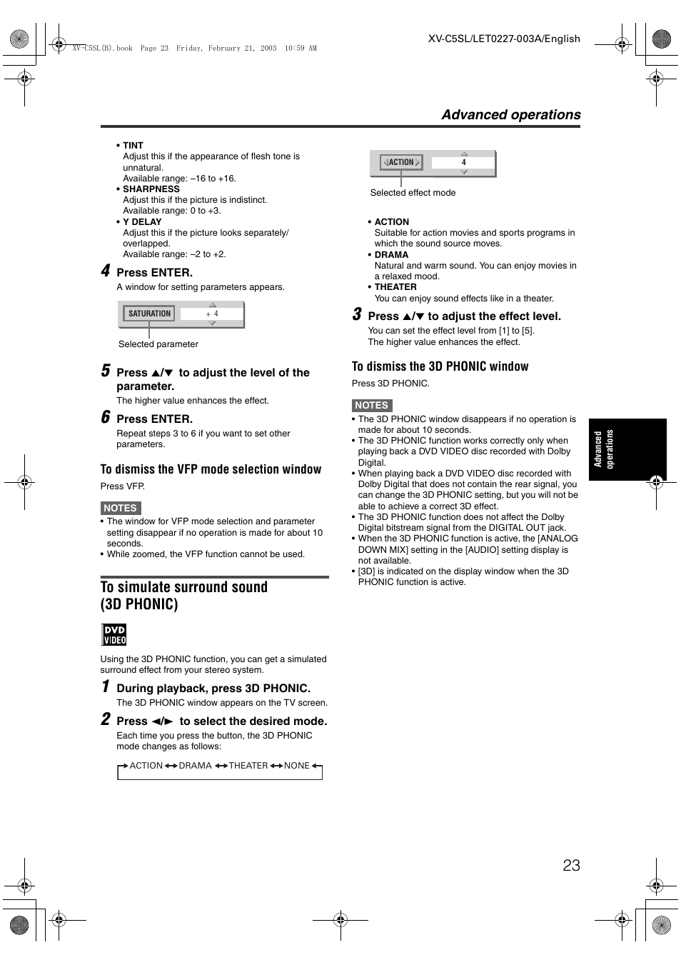 Advanced operations | JVC LET0227-003A User Manual | Page 25 / 47