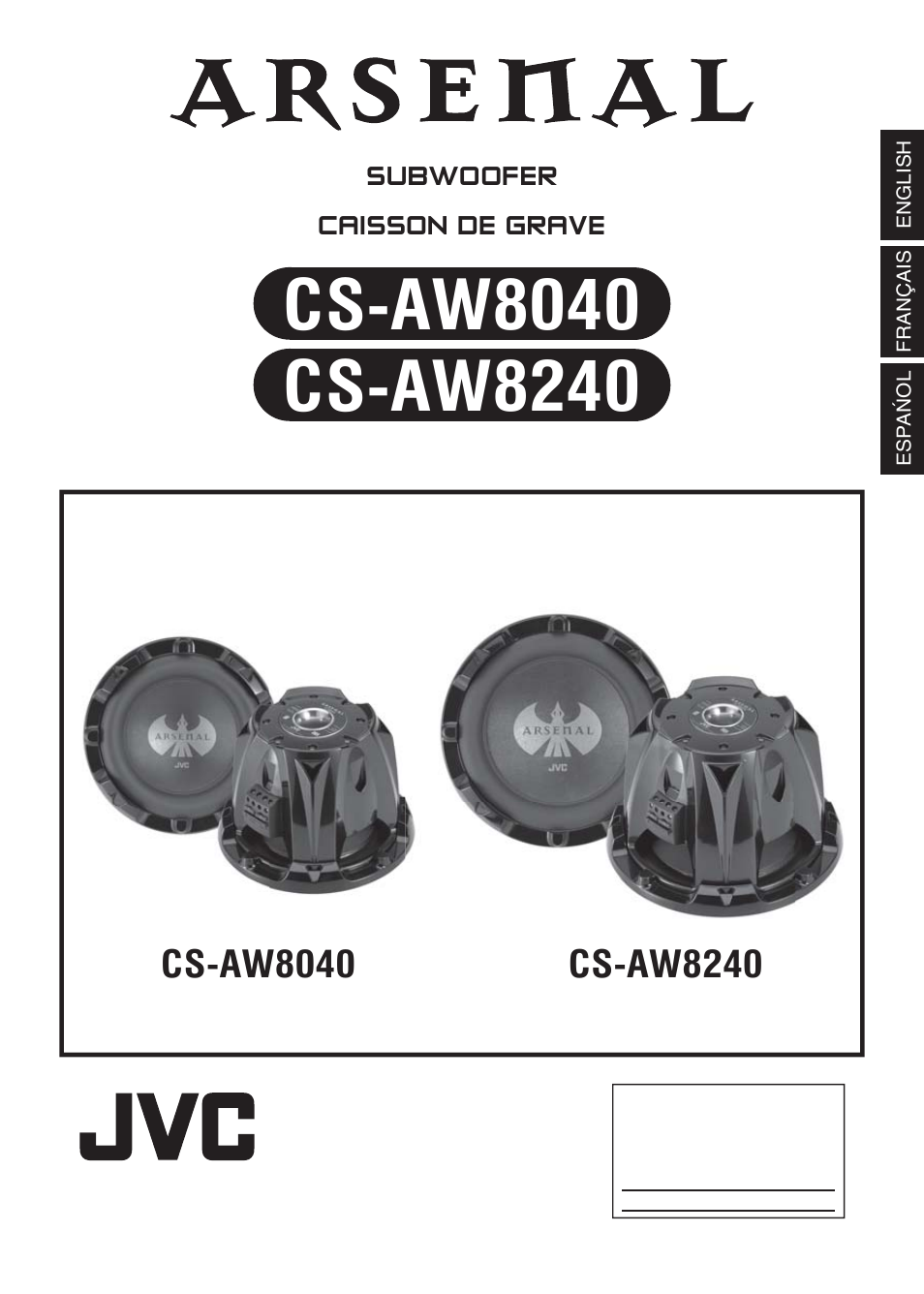 JVC ARSENAL CS-AW8240 User Manual | 16 pages