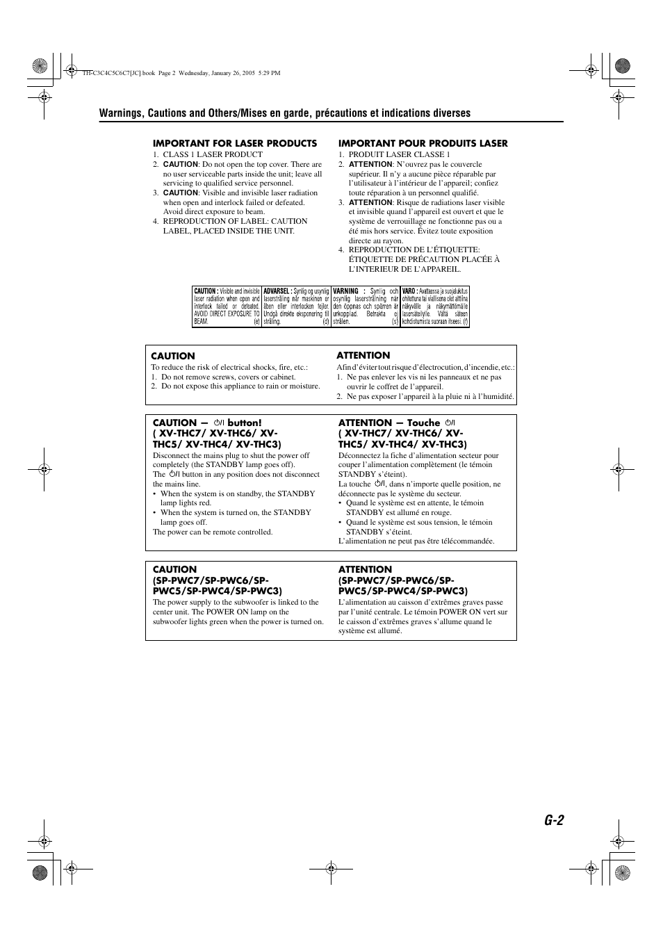 JVC TH-C7 User Manual | Page 3 / 51