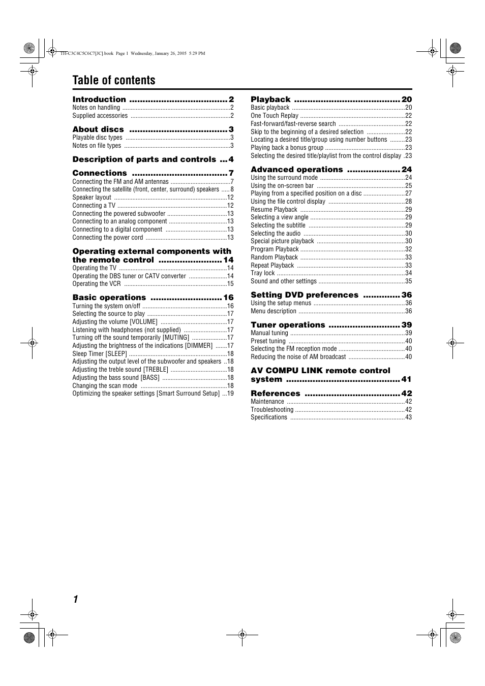 JVC TH-C7 User Manual | Page 4 / 51
