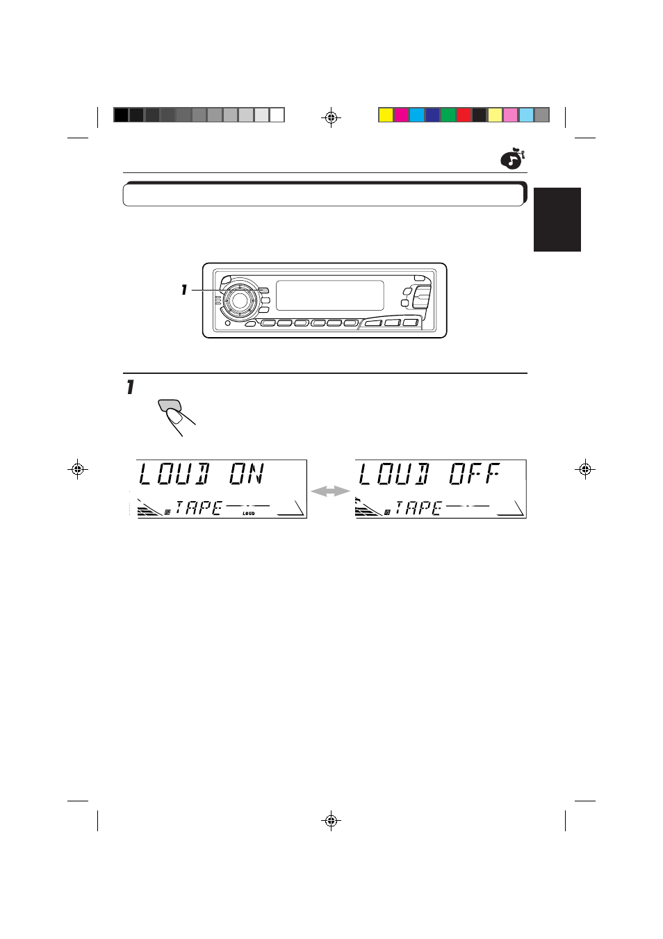 Turning on/off the loudness function, Turn on or off the loudness function | JVC Instructions User Manual | Page 15 / 32