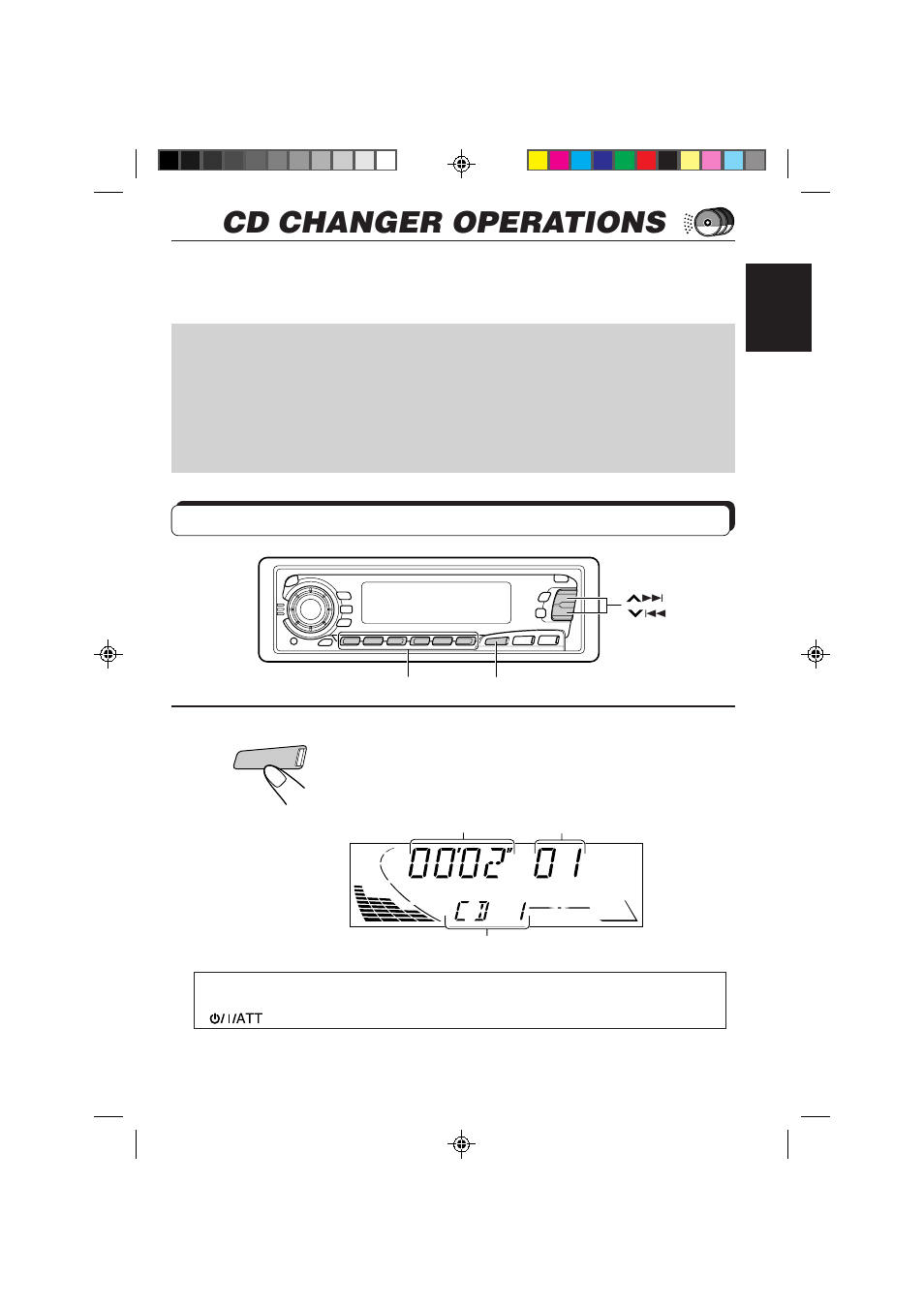 Cd changer operations, Playing cds, Select the cd automatic changer | JVC Instructions User Manual | Page 25 / 32