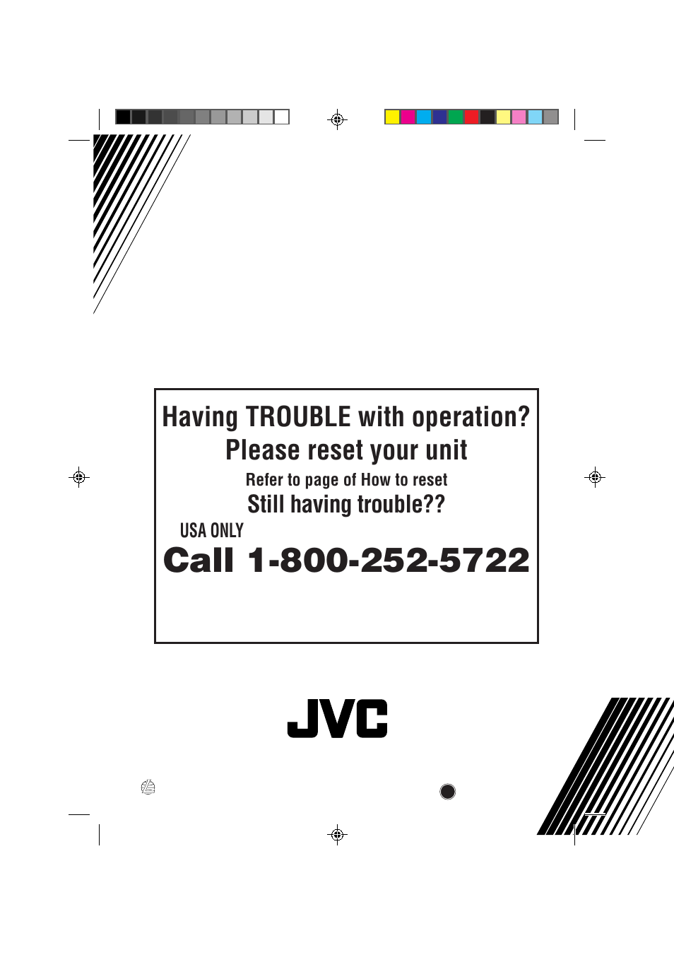 Still having trouble, We can help you, Usa only | JVC Instructions User Manual | Page 32 / 32