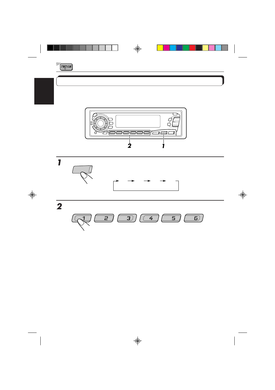 Tuning into a preset station | JVC Instructions User Manual | Page 8 / 32