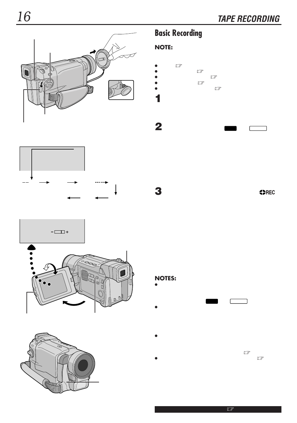Tape recording basic recording | JVC GR-DVL1020 User Manual | Page 17 / 88