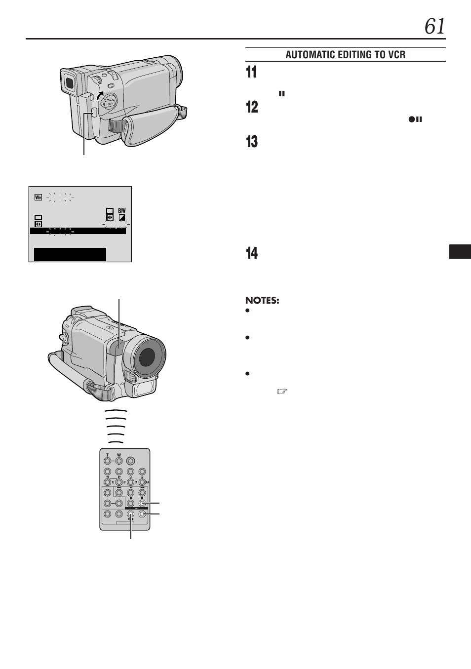 Automatic editing to vcr | JVC GR-DVL1020 User Manual | Page 62 / 88