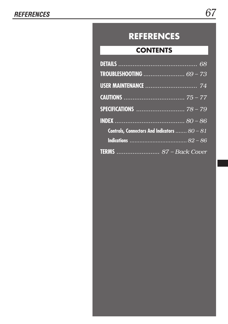 References | JVC GR-DVL1020 User Manual | Page 68 / 88