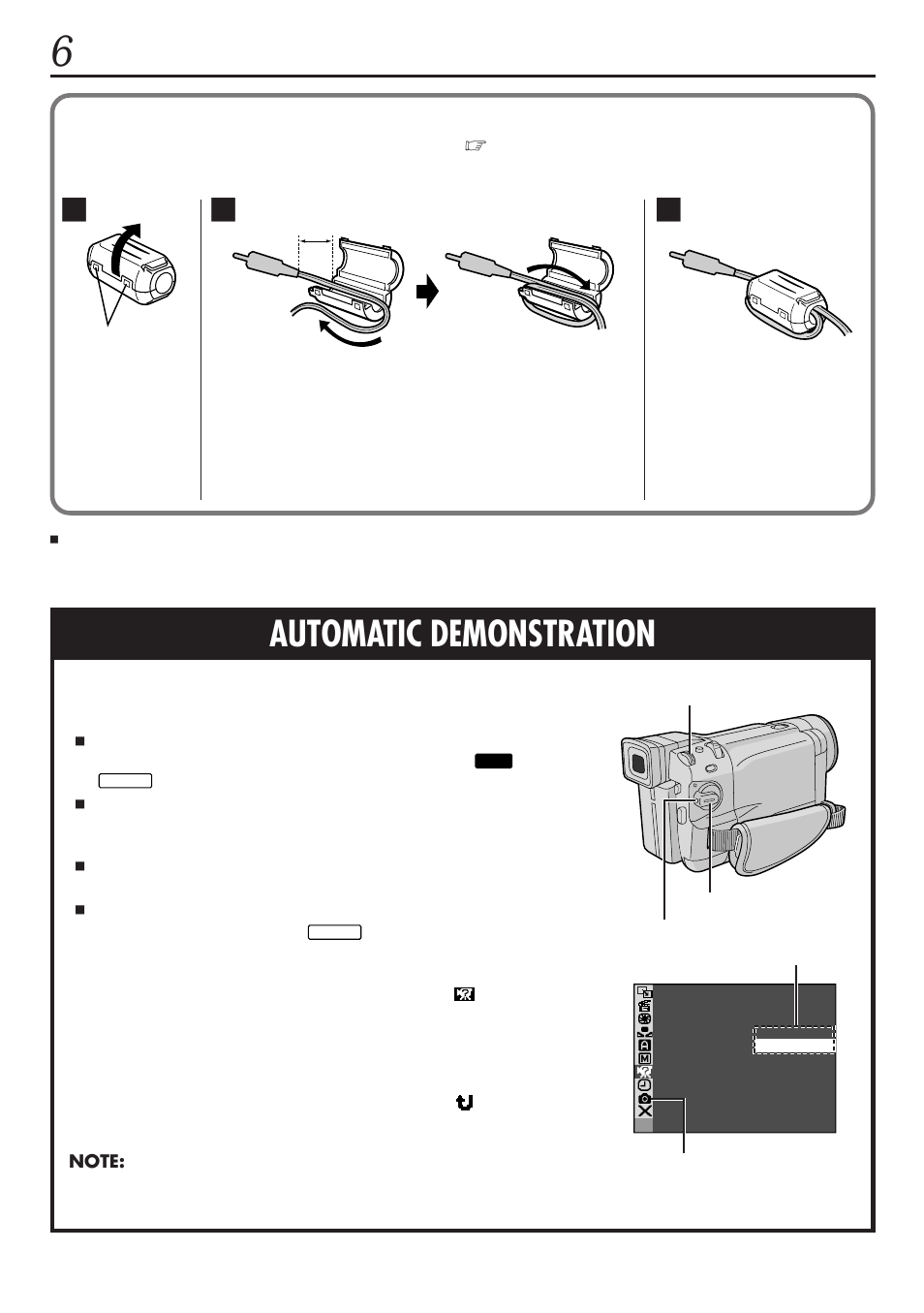 Automatic demonstration | JVC GR-DVL1020 User Manual | Page 7 / 88