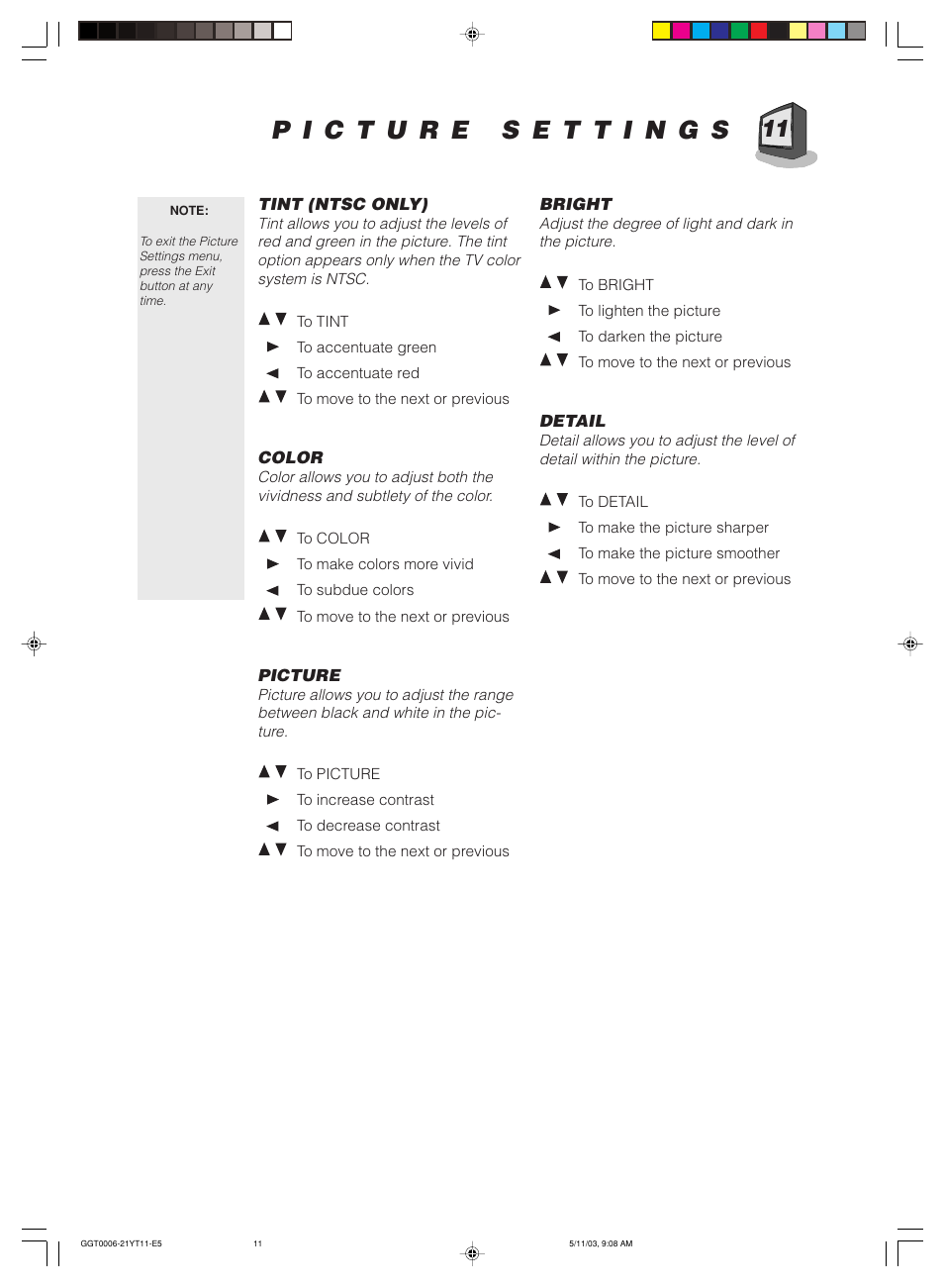 JVC AV-14FT11 User Manual | Page 11 / 20