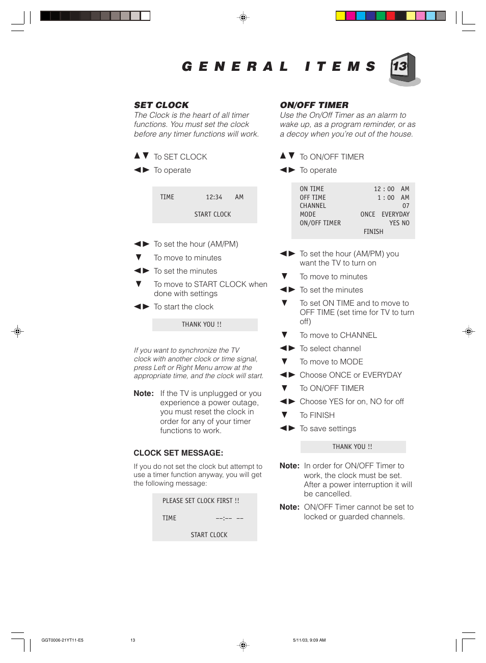 JVC AV-14FT11 User Manual | Page 13 / 20