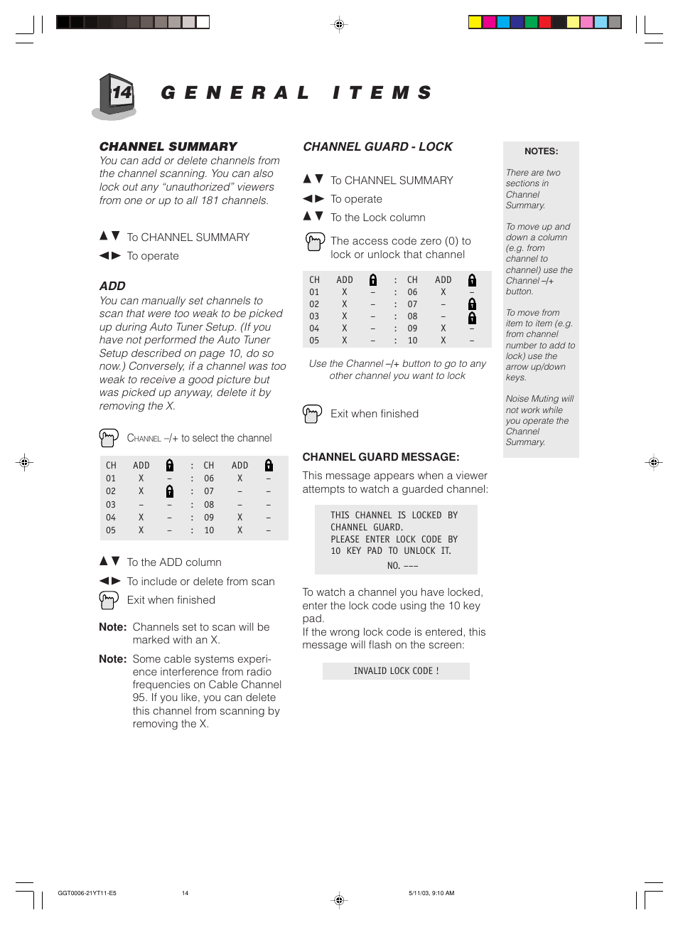 JVC AV-14FT11 User Manual | Page 14 / 20