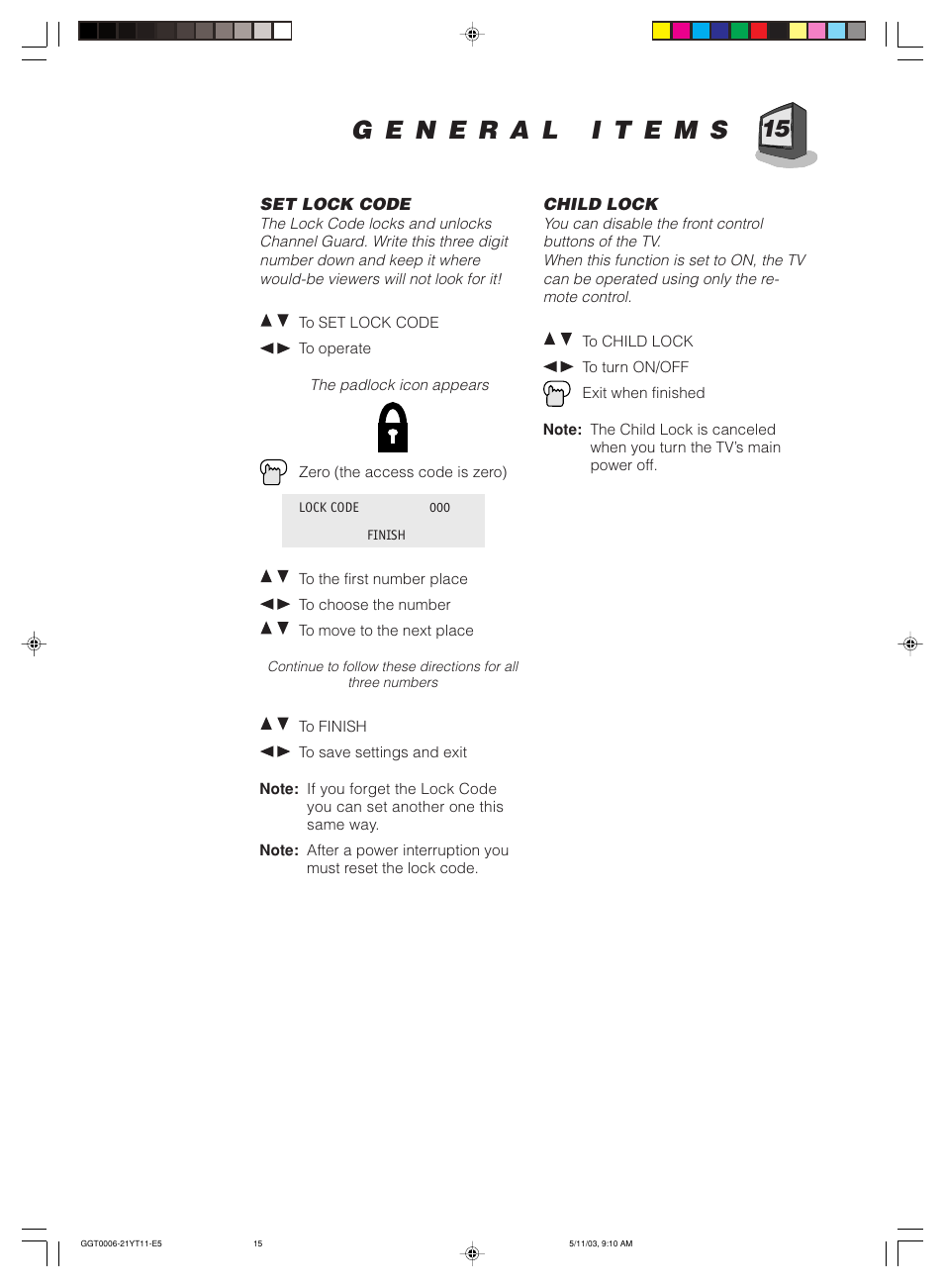 JVC AV-14FT11 User Manual | Page 15 / 20