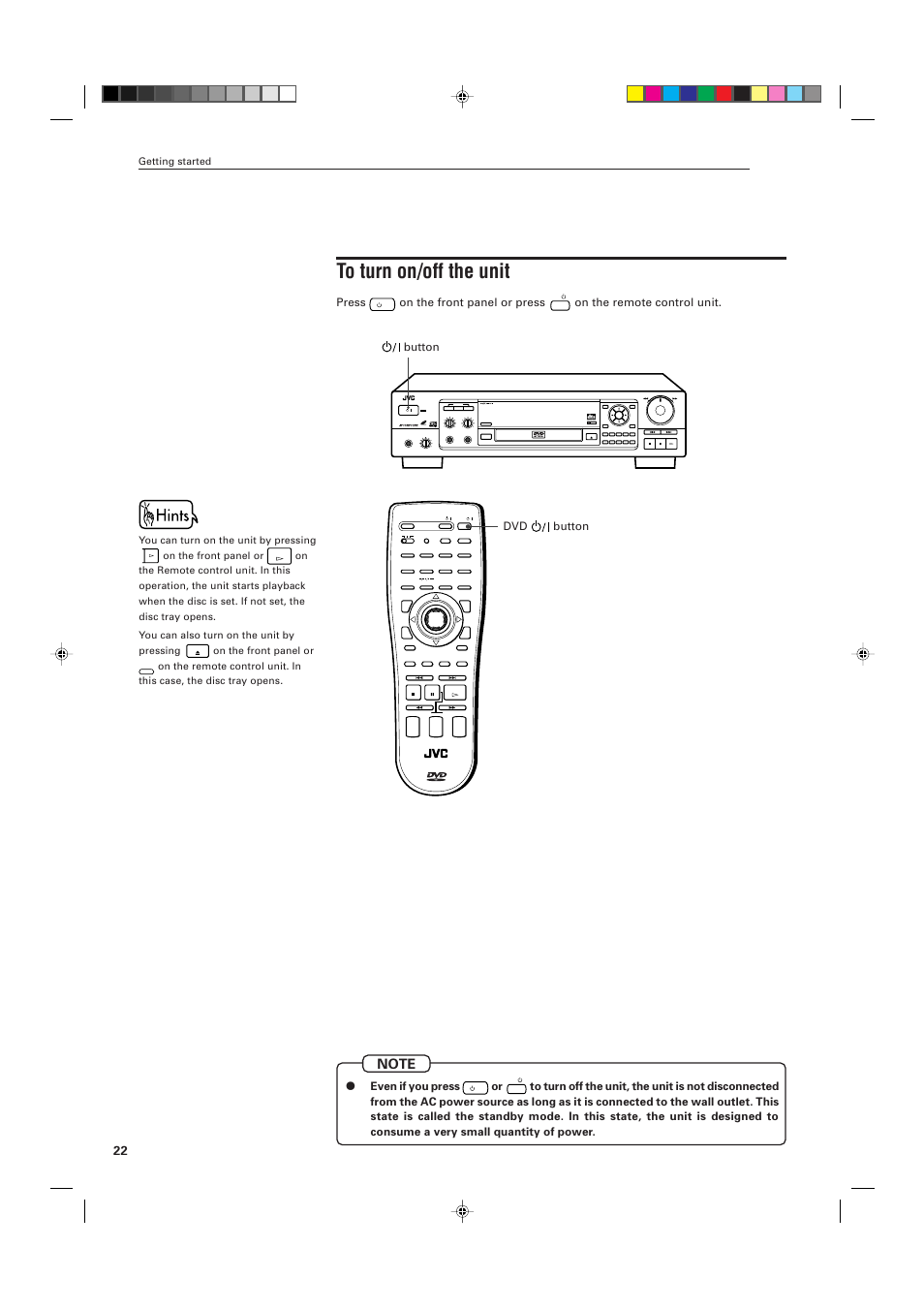 Shuttle skip stop pause play, Title menu enter stanbay/on, Press | On the front panel or press, On the remote control unit, Even if you press | JVC XV-D705GD User Manual | Page 24 / 113