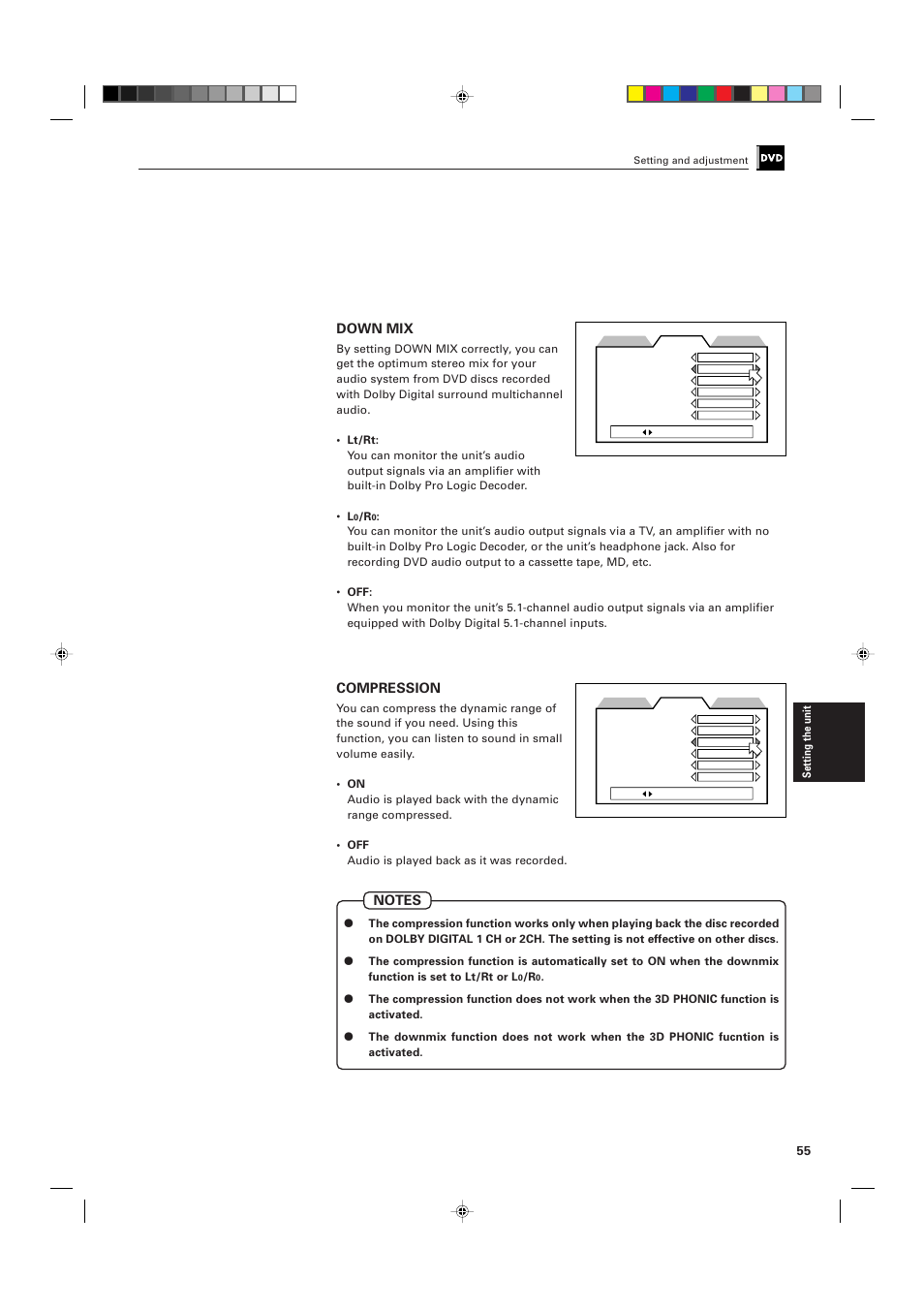 Down mix, Compression | JVC XV-D705GD User Manual | Page 57 / 113