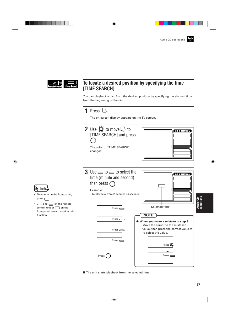 Press, Use to move to [time search] and press | JVC XV-D705GD User Manual | Page 69 / 113