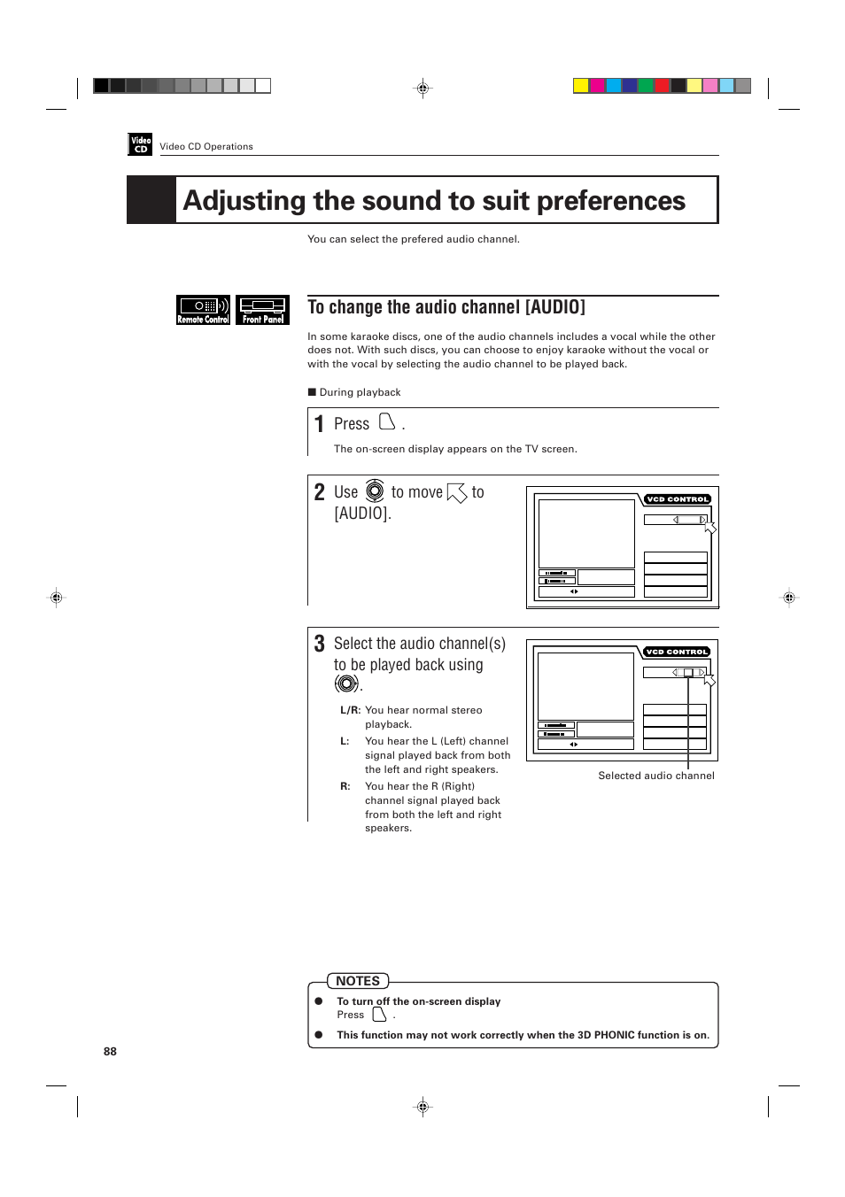 Adjusting the sound to suit preferences, Press, Use to move to [audio | JVC XV-D705GD User Manual | Page 90 / 113