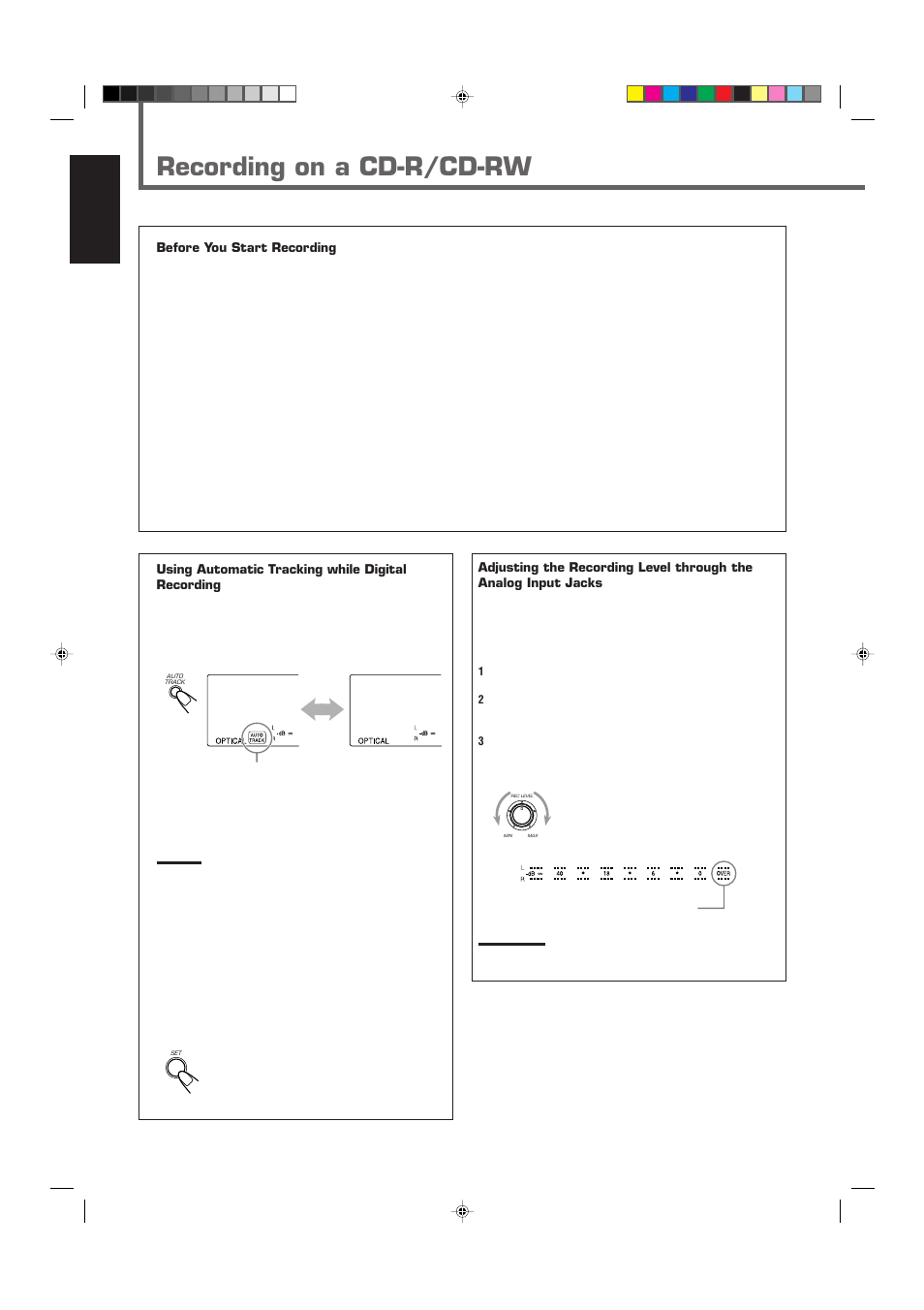 Recording on a cd-r/cd-rw, English | JVC XL-R910SL User Manual | Page 14 / 22