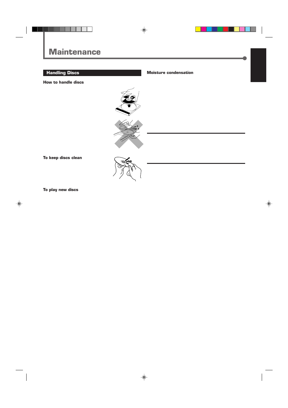 Maintenance | JVC XL-R910SL User Manual | Page 19 / 22