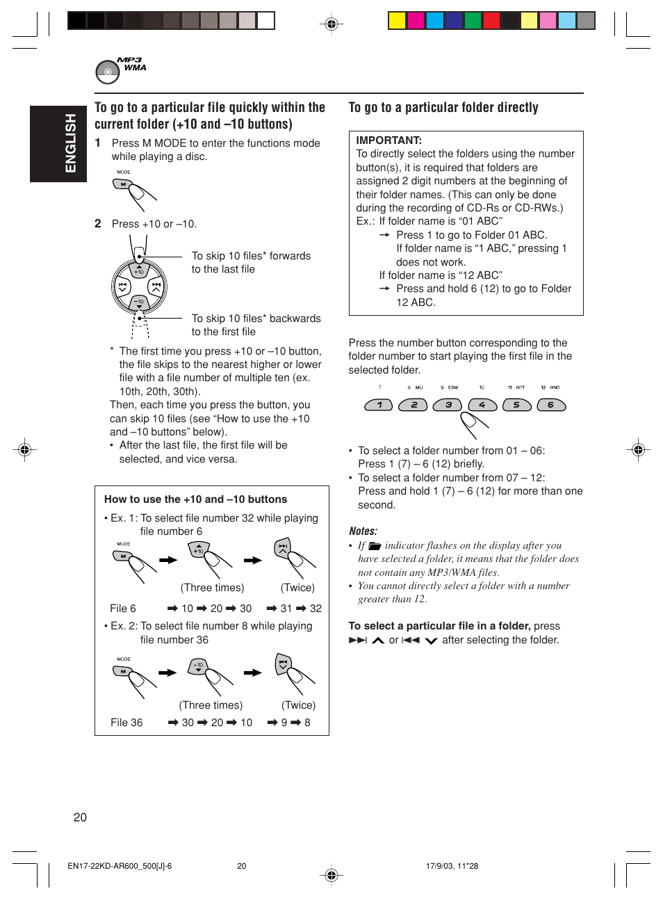 JVC KD-AR600 User Manual | Page 20 / 47