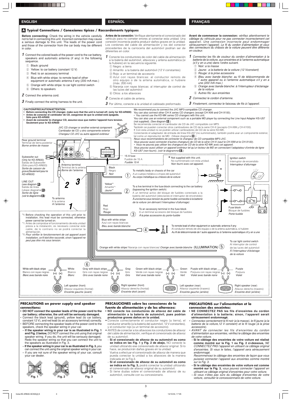 Español français english | JVC KD-AR600 User Manual | Page 46 / 47