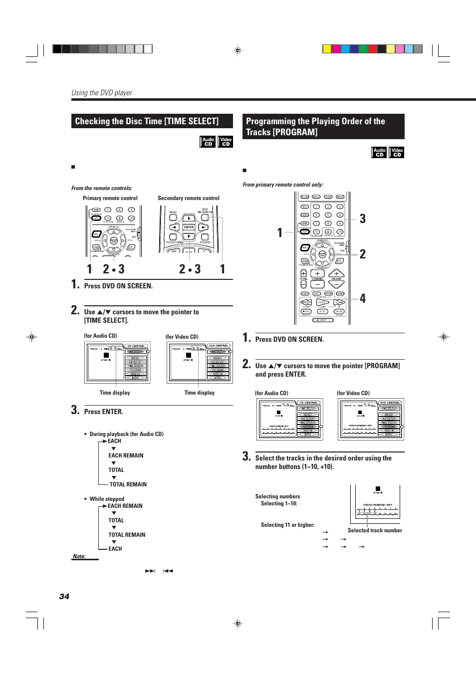 Checking the disc time [time select | JVC TH-A10R User Manual | Page 38 / 68