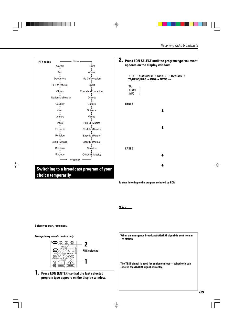 Receiving radio broadcasts | JVC TH-A10R User Manual | Page 43 / 68