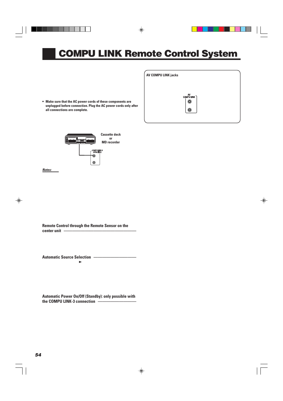 Compu link remote control system | JVC TH-A10R User Manual | Page 58 / 68