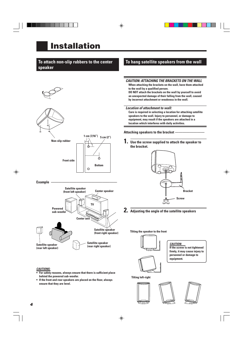 Installation | JVC TH-A10R User Manual | Page 8 / 68