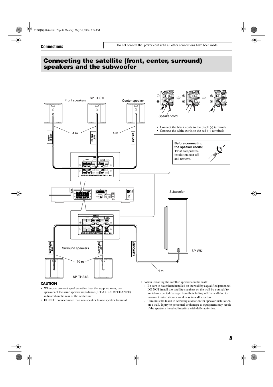 Connections | JVC TH-S1 User Manual | Page 11 / 44