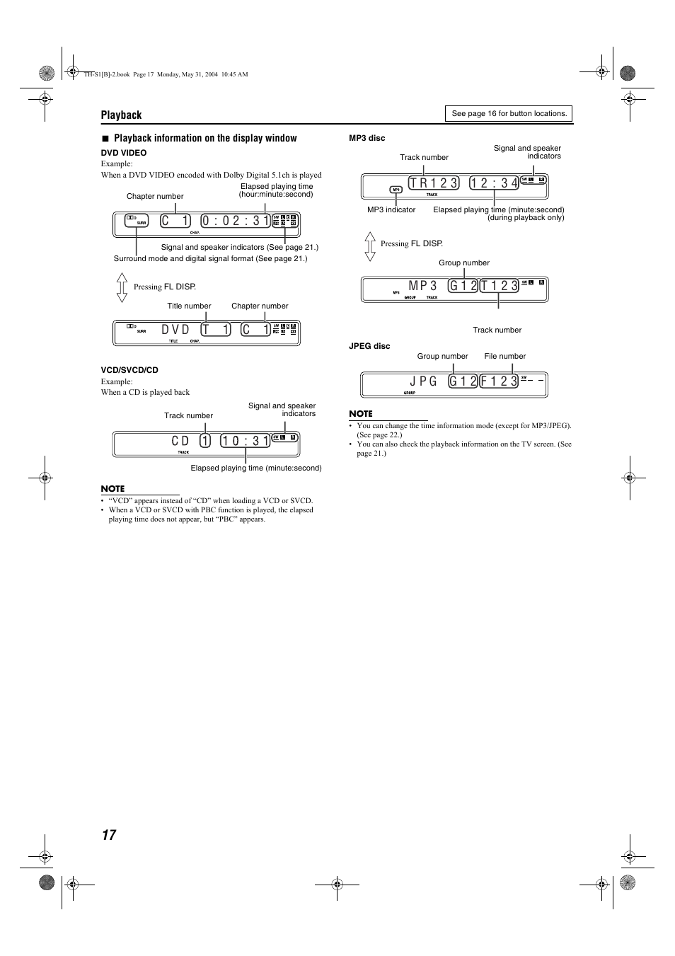 JVC TH-S1 User Manual | Page 20 / 44