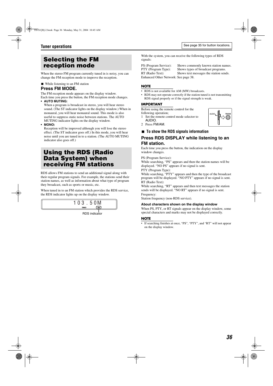 JVC TH-S1 User Manual | Page 39 / 44