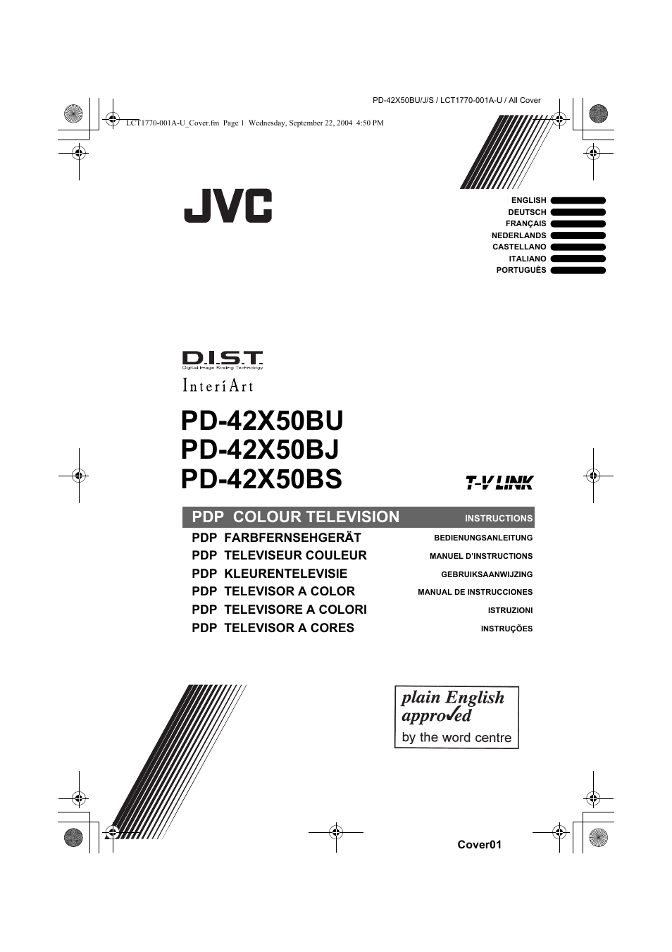 JVC PD-42X50BU User Manual | 58 pages