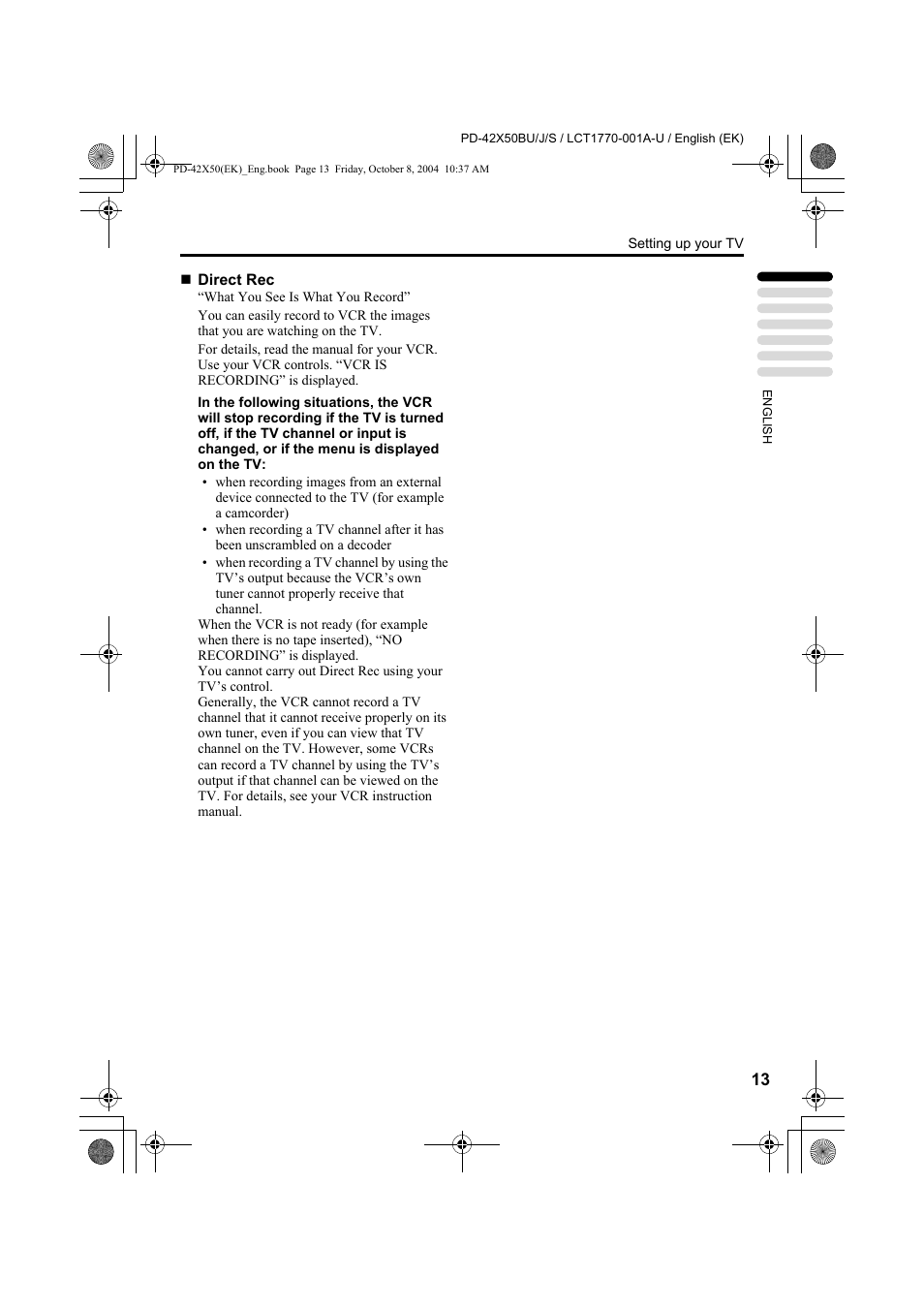 JVC PD-42X50BU User Manual | Page 15 / 58