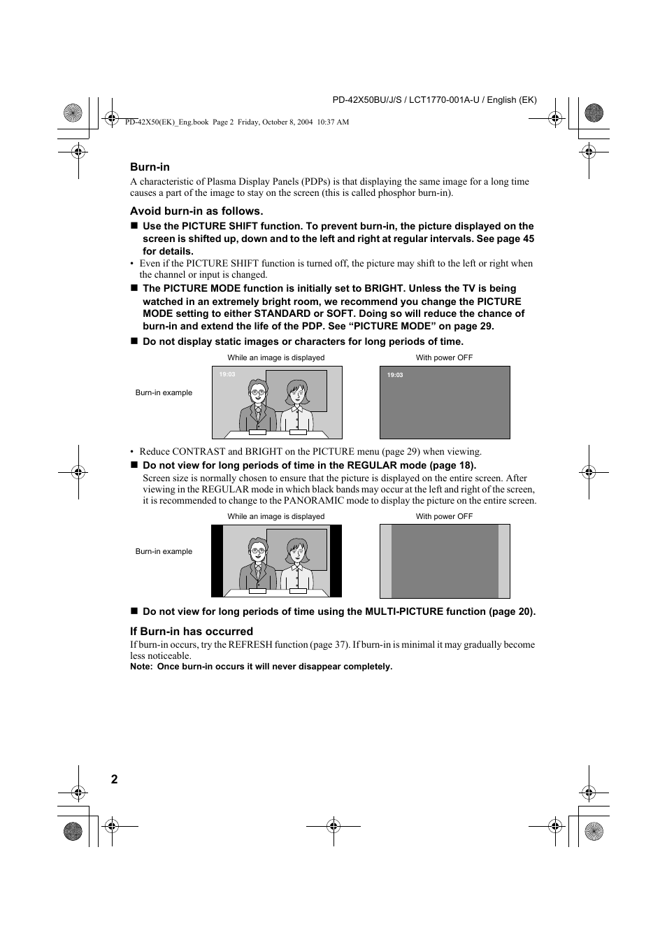 JVC PD-42X50BU User Manual | Page 4 / 58