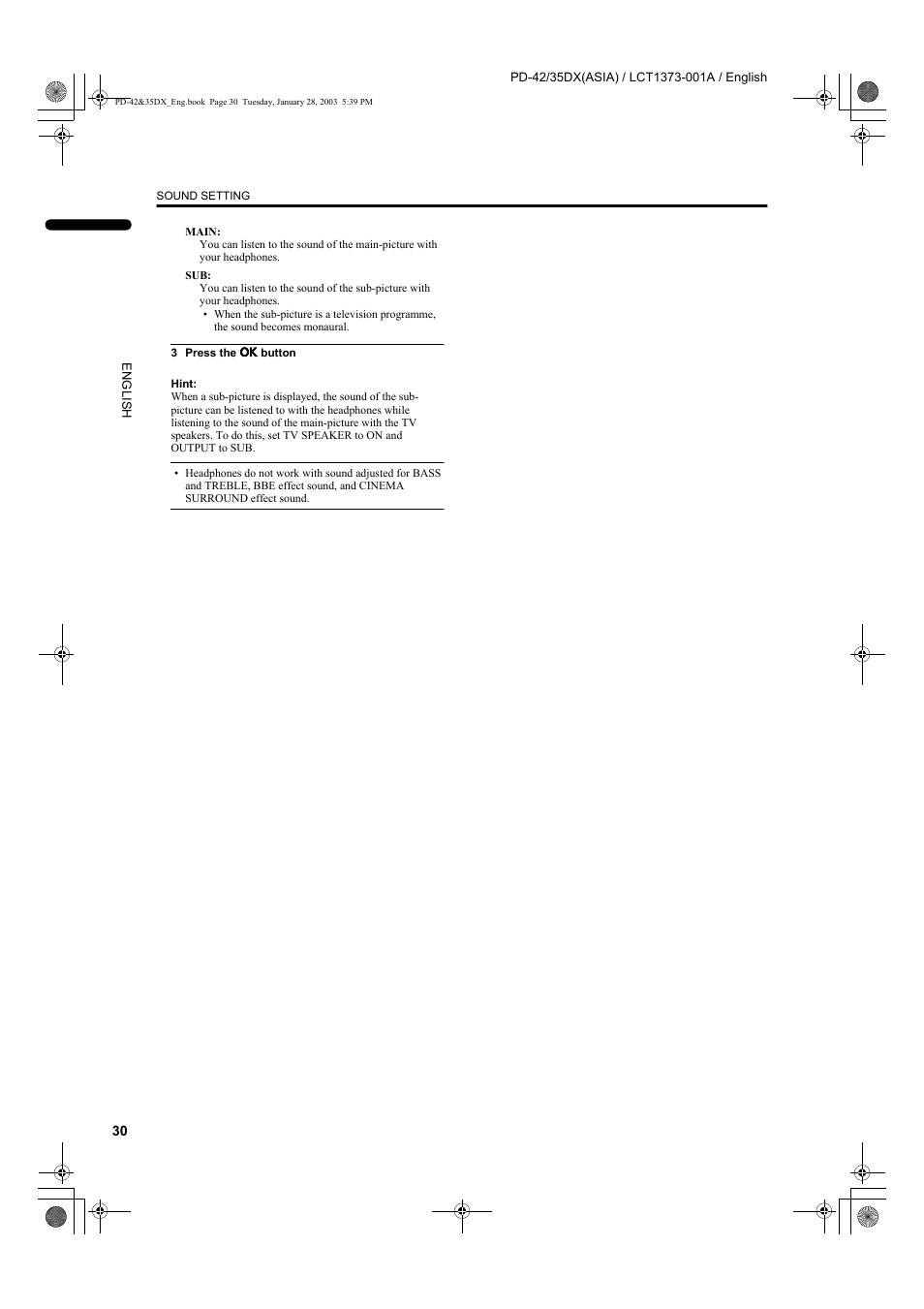 JVC PD-35DX  EN User Manual | Page 32 / 48