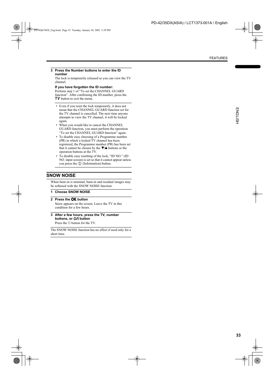 Snow noise | JVC PD-35DX  EN User Manual | Page 35 / 48
