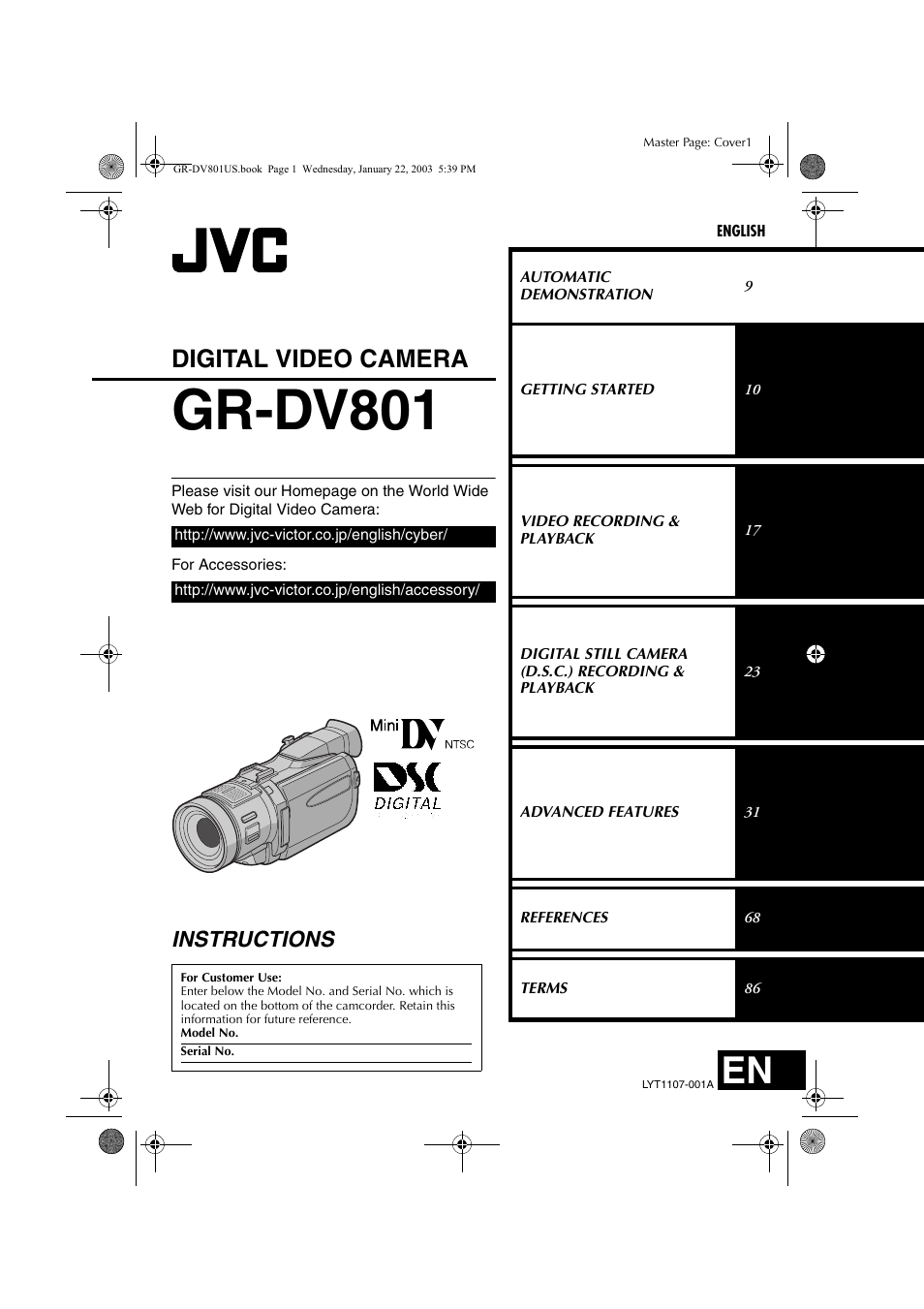 JVC GR-DV801 User Manual | 88 pages