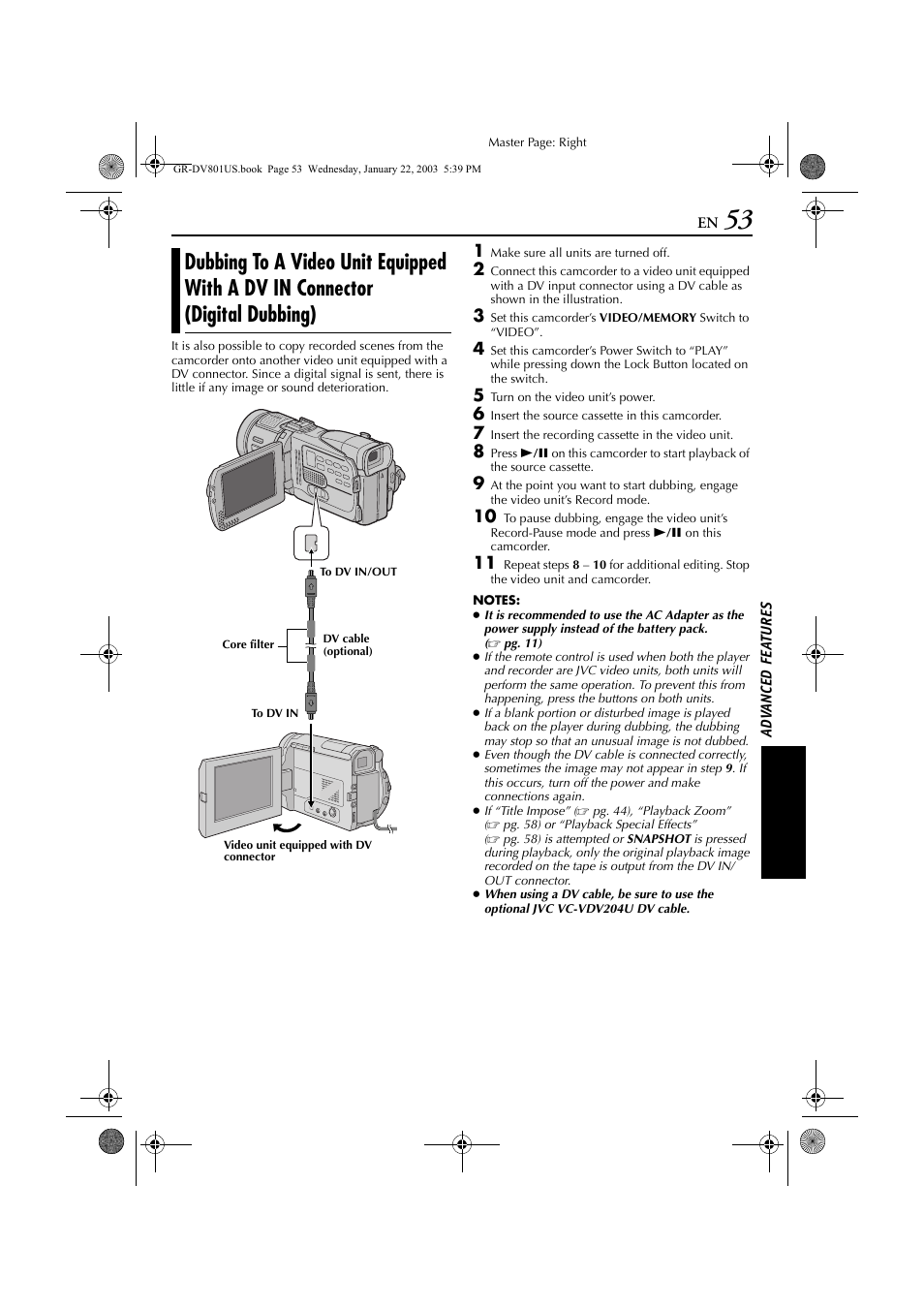 JVC GR-DV801 User Manual | Page 53 / 88