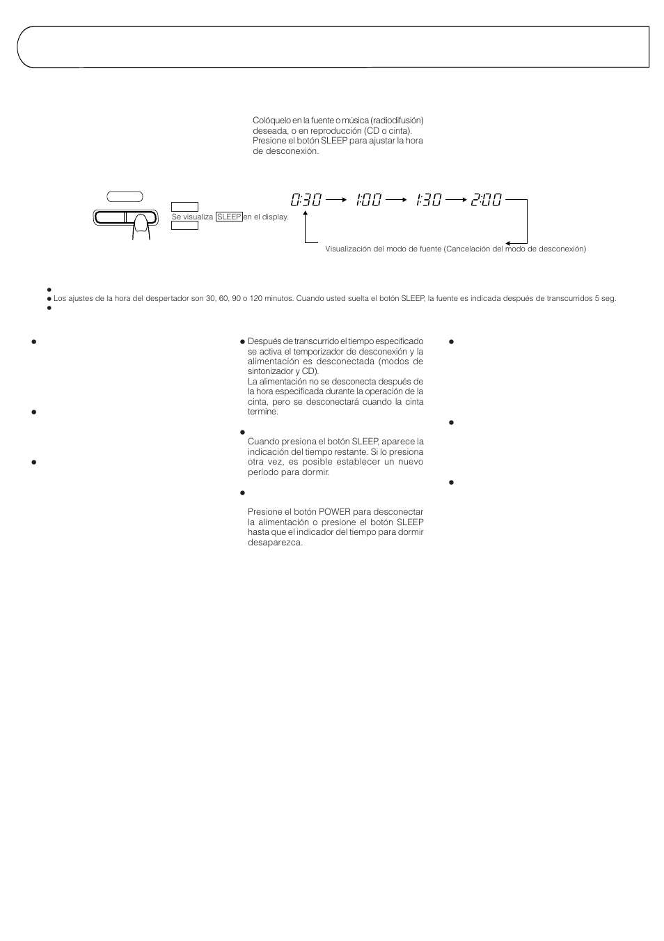 Operaciones del temporizador de desconexion | JVC PC-XC8 User Manual | Page 36 / 40