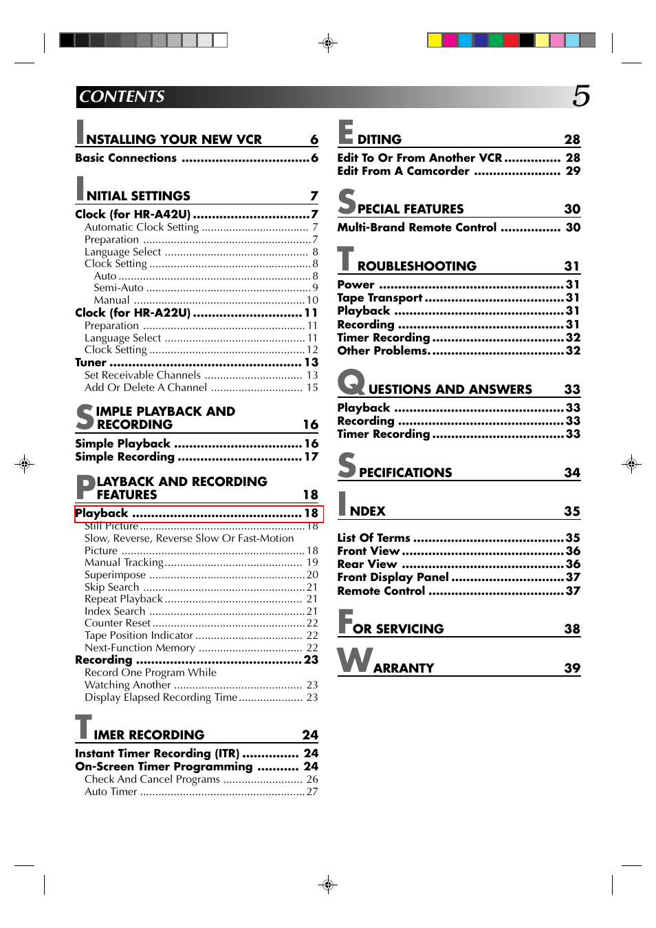 JVC HM-A22U User Manual | Page 5 / 40
