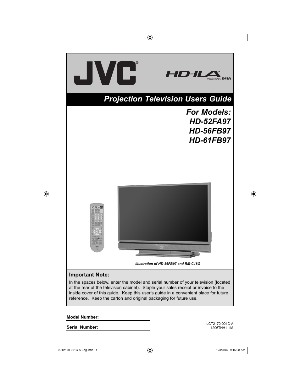 JVC HD-61FB97 User Manual | 88 pages