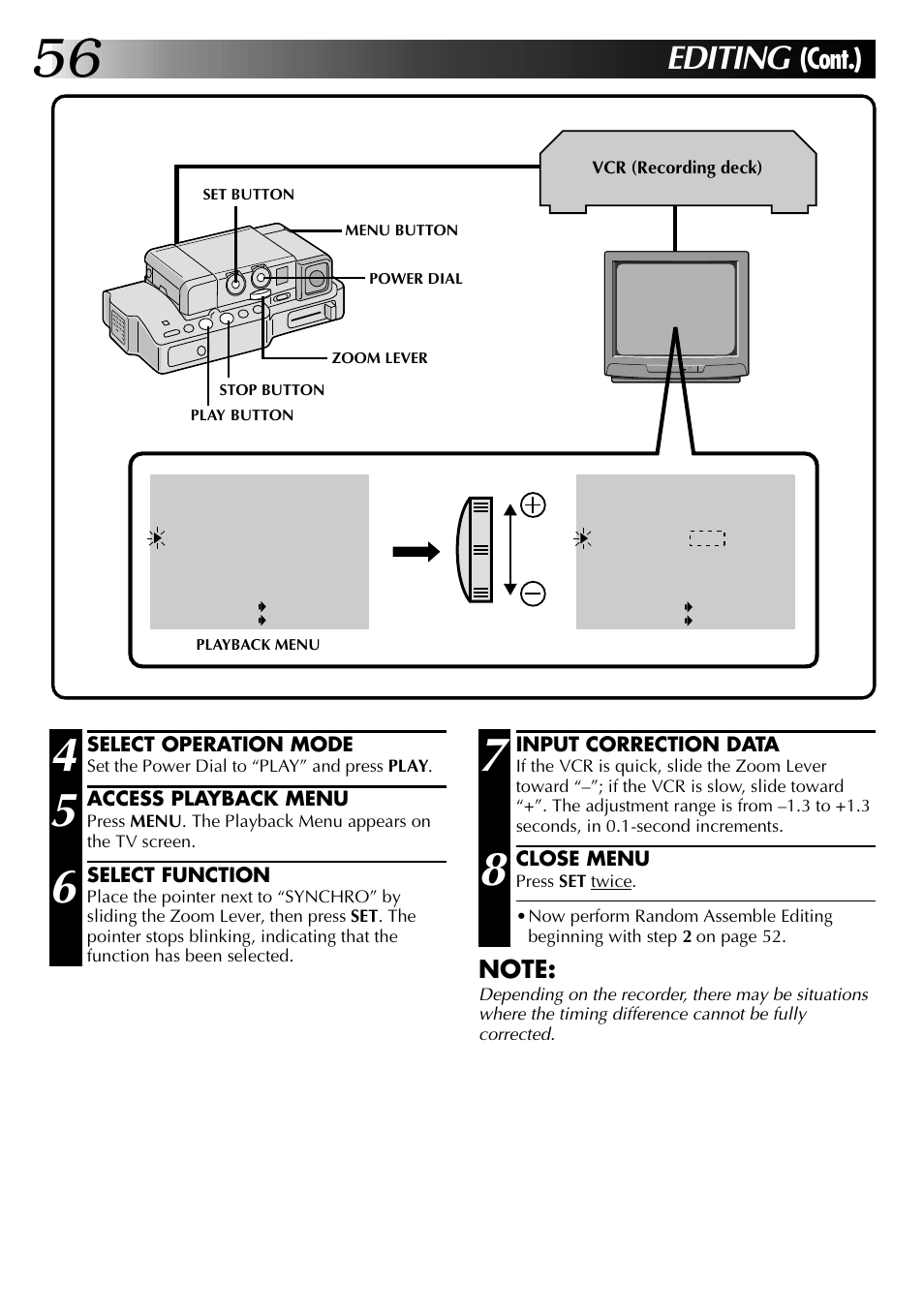 Editing, Cont.) | JVC GR-DVJ70 User Manual | Page 56 / 72